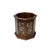 This vintage octagonal wood pot holder features a rich, dark brown finish that beautifully highlights the natural grain of...
