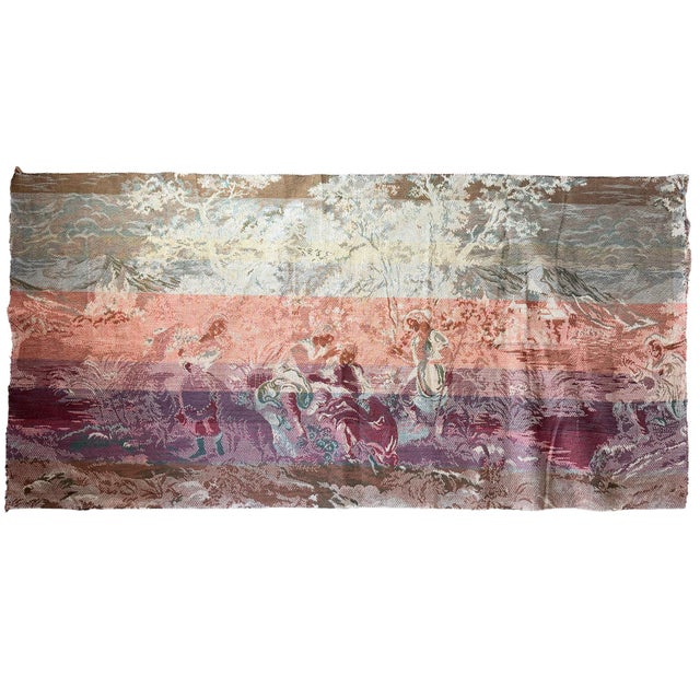 Rococo Large Antique French Rococo Style Pastoral Tapestry, 1890s For Sale - Image 3 of 14