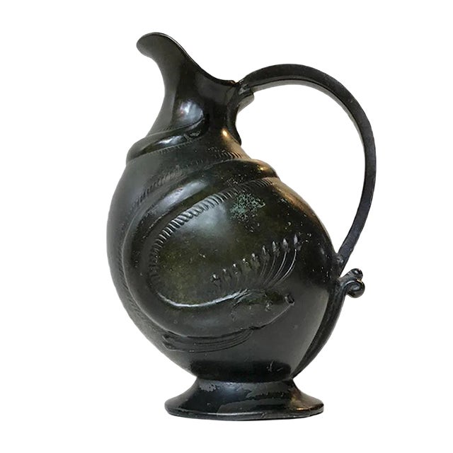 Art Deco Disko Metal Jug by Krone Copenhagen, 1920s For Sale