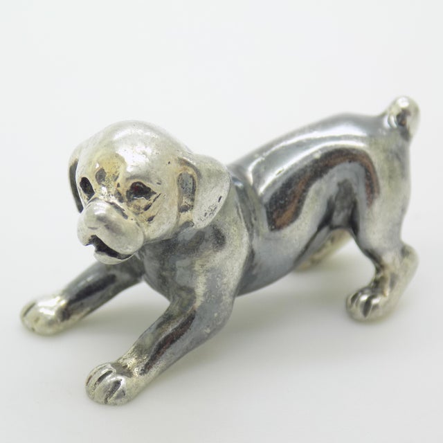 Vintage Italian Playful Puppy Dog Figurine in Silver 800 by Sorini, Arezzo, 1980s For Sale - Image 14 of 14