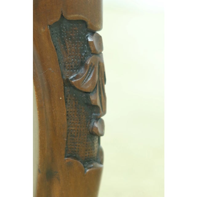 Wood Set of 8 Italian Walnut Cane Seat Dining Room Chairs For Sale - Image 7 of 13