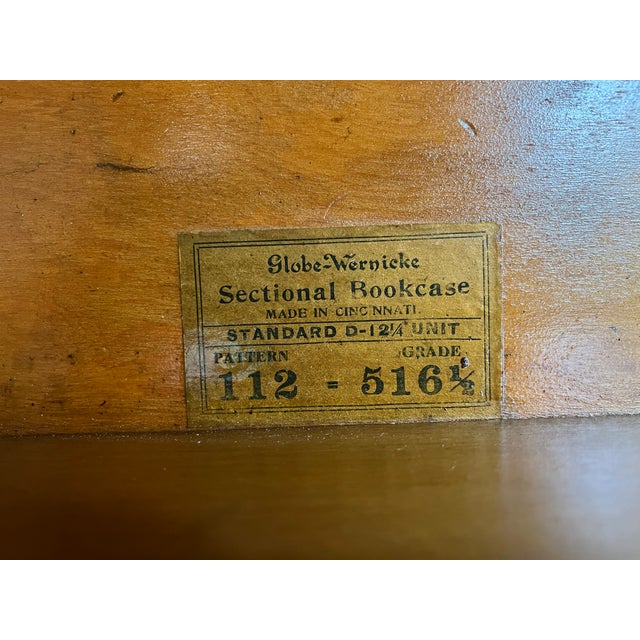 Matched Pair of Three Unit Globe Wernicke Solid Mahogany Bookcases For Sale - Image 9 of 11