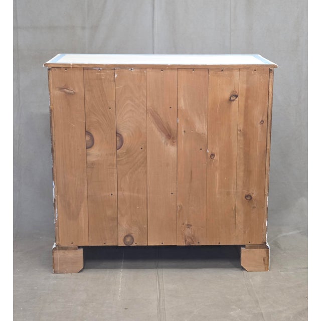 Vintage Rustic English Pine Five Drawer Dresser With Distress Painted and Stenciled Surface For Sale - Image 15 of 15