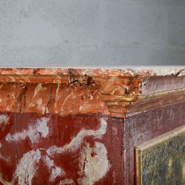 Lacquered Stool with Red and Green Base, 18th Century For Sale - Image 12 of 16