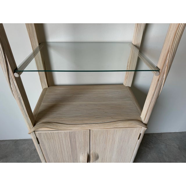 Vintage Betty Cobonpue - Style Pencil Reed Lighted Etagere/ Sold For Sale In Miami - Image 6 of 12