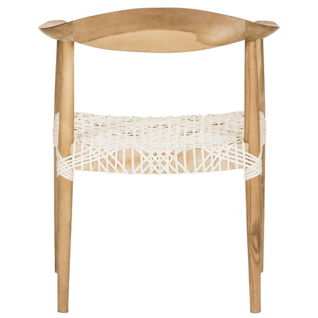 2020s Boho Armchair, Off White For Sale - Image 5 of 10