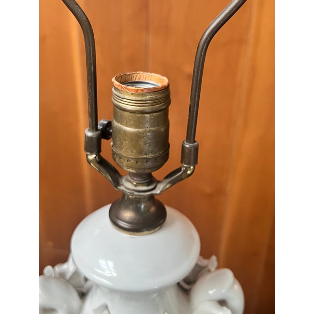 Vintage Mid-Century Porcelain Urn-Style Table Lamp For Sale In Saint Louis - Image 6 of 11
