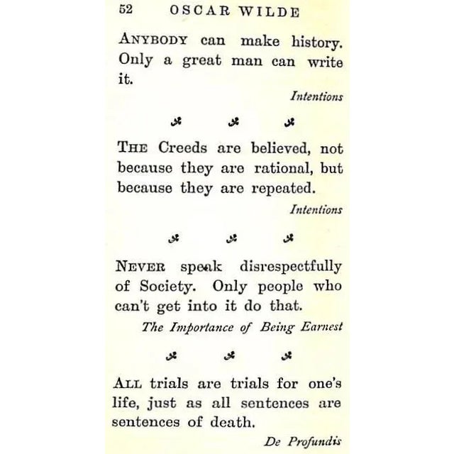 "Aphorisms of Oscar Wilde" 1923 Wilde, Oscar Sutton, g.n. For Sale In New York - Image 6 of 6