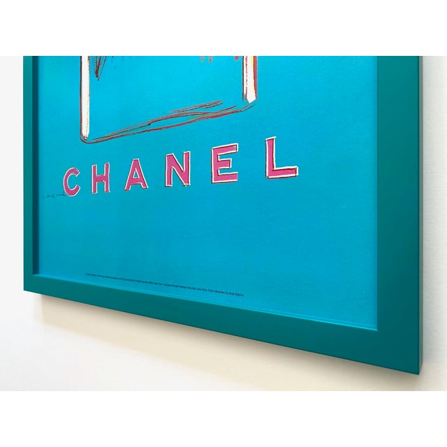 Andy Warhol Foundation Vintage 1997 Lithograph Print Framed Pop Art Poster " Chanel No. 5 " 1985 For Sale - Image 12 of 12