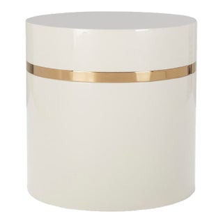 Lacquer/Rose Gold Accent Table For Sale