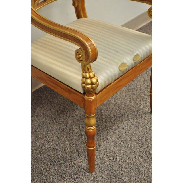 Decorator Italian Regency Style Hand Painted Gold Saber ...