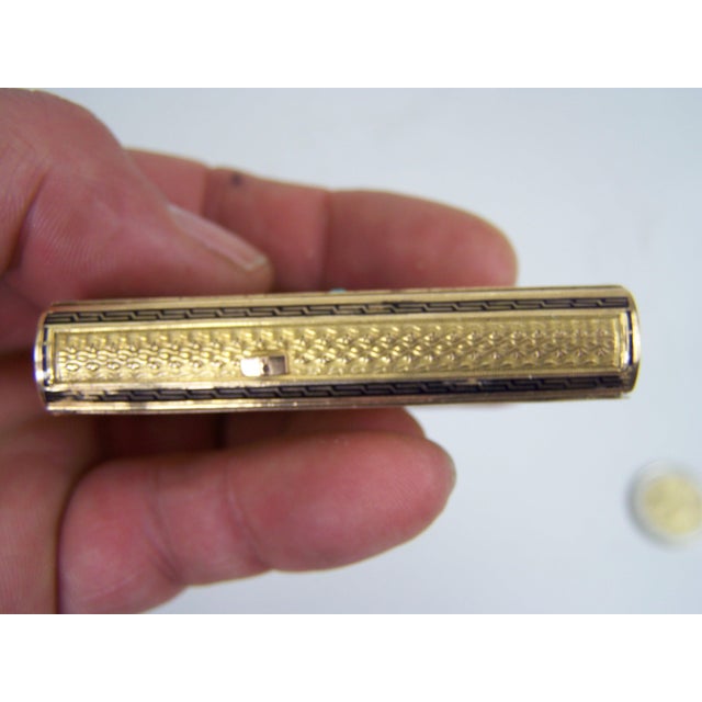 Metal Golden Snuff Box on Tray, 1815 For Sale - Image 7 of 8
