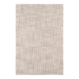 Dash & Albert by Annie Selke Crosshatch Ivory Micro Hooked Wool Rug, 7' 6" x 9' 6" For Sale
