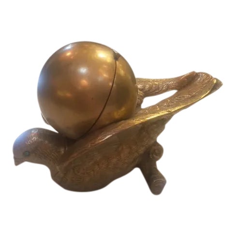 19th C. French Bronze Bird Inkwell For Sale