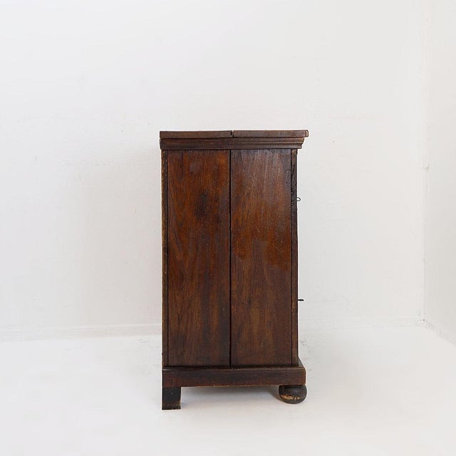 Wood Small Rustic Wood Buffet with Bun Feet For Sale - Image 7 of 16