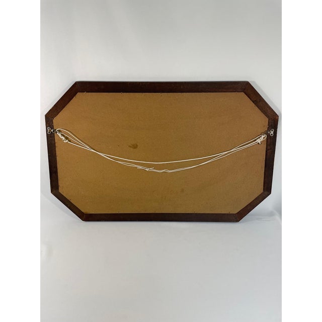 Mid 20th Century English Mahogany Octagon Beveled Wall Mirror For Sale - Image 11 of 16