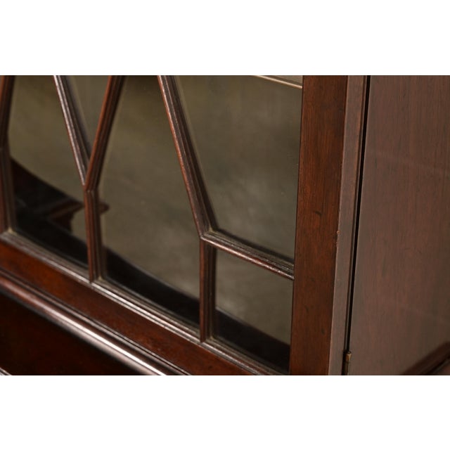 Baker Furniture Georgian Carved Mahogany Breakfront Bookcase Cabinet, Circa 1960s For Sale - Image 9 of 13