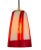 Contemporary Stripes Pendant in Red in Brass For Sale - Image 3 of 3