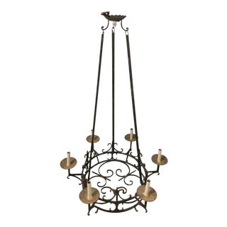 1950s Wrought Iron Chandelier From Palm Beach Hotel For Sale