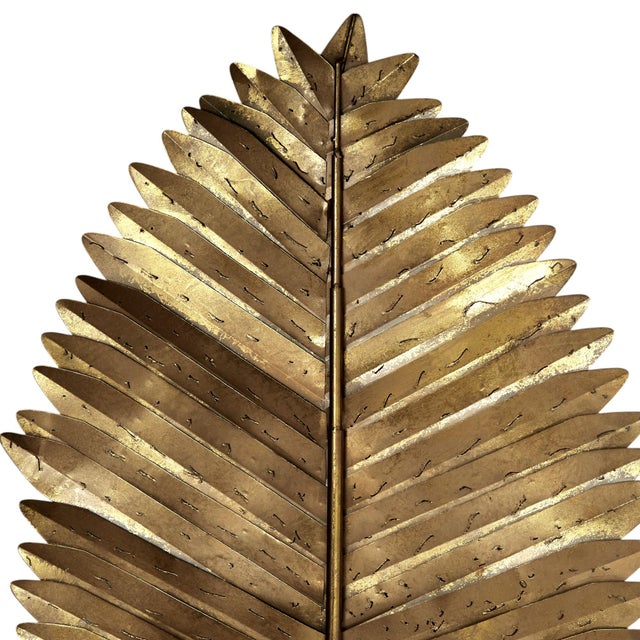 Group of Three Vintage Metal Palm Leaf Sculptures For Sale In West Palm - Image 6 of 10