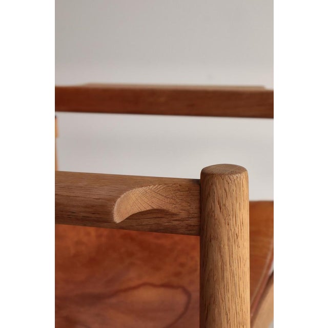 Model BM3238 Spanish Armchairs in Oak and Leather by Børge Mogensen for Fredericia, 1970s, Set of 2 For Sale - Image 14 of 18