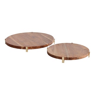 Cherie Round Serving Boards, Set Of 2 For Sale