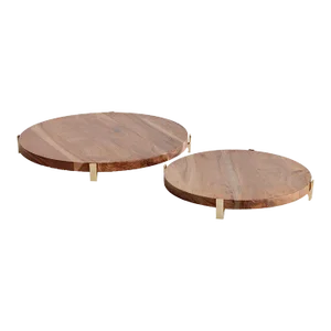 Cherie Round Serving Boards, Set Of 2