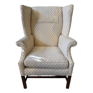 20th Century Vintage Mahogany Wingback Chair For Sale