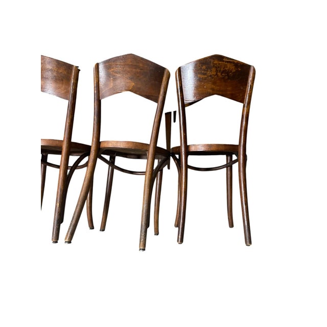 Wood Antique John Weiss Mfg. Co. Thonet Bentwood Parlor Chairs Set of 5 For Sale - Image 7 of 11