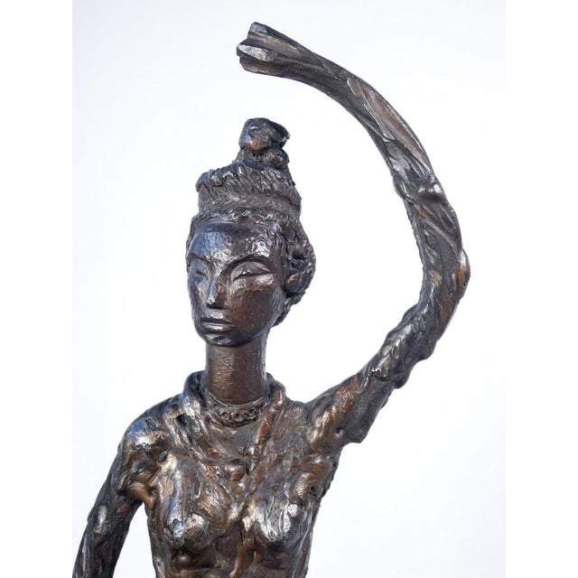 Bronze sculpture by pietro beccuti, *oriental woman*. Italy, 1967 origin italy period 1967 artist pietro beccuti...