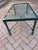 Vintage Brutalist Faux Verdigris Finish Glass Top Coffee Table - Styled After Giacometti For Sale In Milwaukee - Image 6 of 7