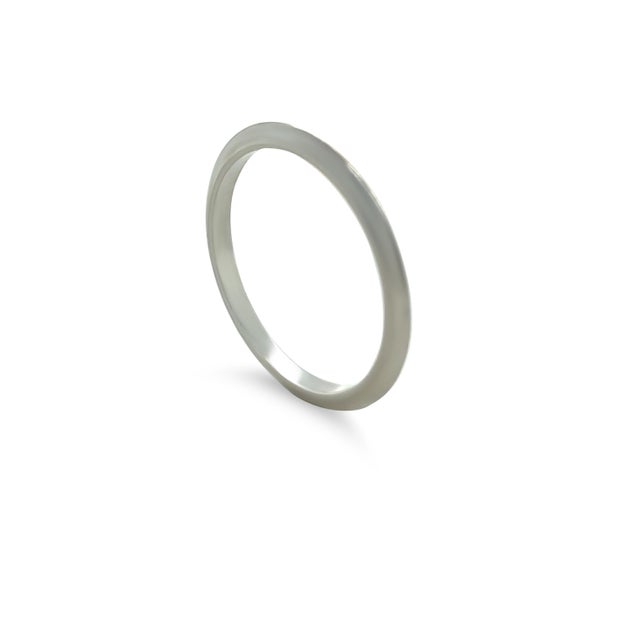 Tiffany and Co. Tiffany & Co. Platinum Knife Edge Wedding Band Ring 2.73g, Size 7 For Sale - Image 4 of 9