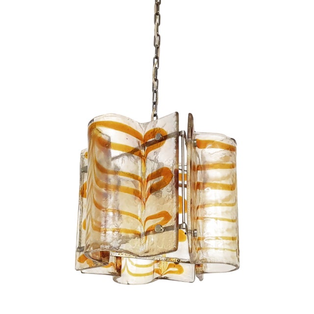 Italian Murano Glass Pendant Light, 1970s For Sale