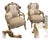 French Louis XV Accent Armchair – Cream Damask Upholstery Velvet With Gilded Gold Leaf Frame For Sale