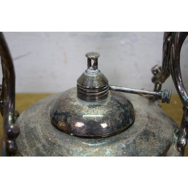 Vintage Birmingham Silver Co Plated Tea Set Tilting Kettle Sugar Creamer - 5 Pieces For Sale - Image 13 of 18