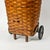 1950s Splint Wood Rolling Market Basket Cart For Sale - Image 11 of 16
