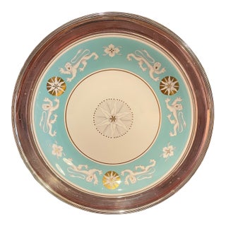 Wedgwood Porcelain and Fisher Sterling Cake Plate For Sale