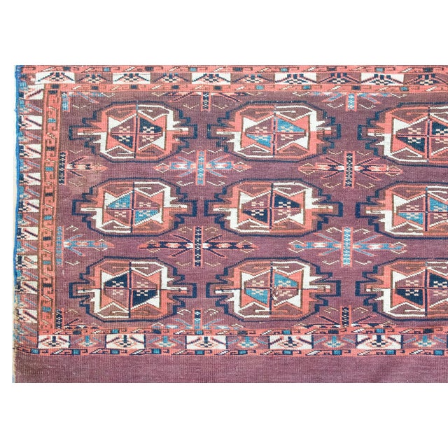 1900 - 1909 Early 20th Century Persian Yamout Rug For Sale - Image 5 of 13