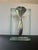 1980s Lisa Mori “Twisted Tornado” Italian Postmodern Aluminum & Glass Sculptural Vase, 13”h For Sale In Providence - Image 6 of 16