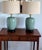 Vintage Chinoiserie Celadon Crackle-Glaze Ginger Jar Table Lamps With Wooden Bases For Sale - Image 10 of 11