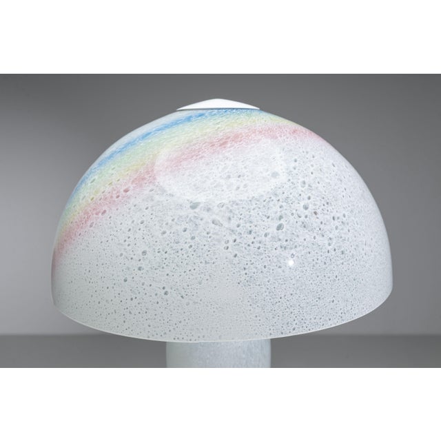 Table Lamp in Bubble Glass with Rainbow Coloured Details from Doria Leuchten, 1970s For Sale - Image 12 of 18