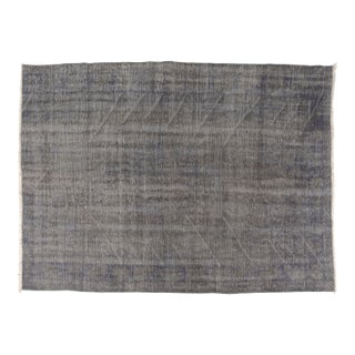 Vintage Anatolian Dark Grey Rug For Sale