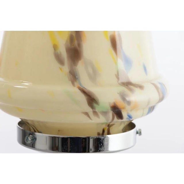 Glass Art Deco Amber Phenolic and Chrome Skyscraper Table Lamp, 1930s For Sale - Image 7 of 13