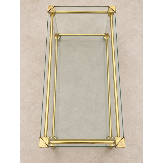 Gold Vintage French Two-Tier Coffee Table, France, 1970s For Sale - Image 8 of 10