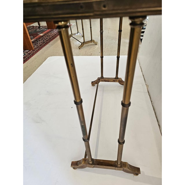 Brass & Iridescent Pair of Vintage Nesting Tables For Sale - Image 10 of 12