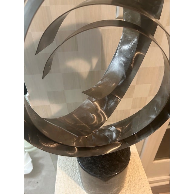 1970s 1970s After Curtis Jere Ribbon Metal Sculpture (Unsigned) For Sale - Image 5 of 6