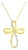 10K Yellow Gold Plated .925 Sterling Silver Diamond Accent Cross Ribbon 18" Pendant Necklace (I-J Color, I2-I3 Clarity) For Sale
