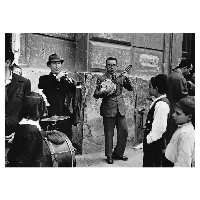 Erich Andres, Road Music in Santa Lucia, Naples, Italy in 1954, Photographic Print For Sale
