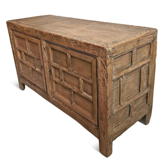 Antique Brick Elm Sideboard For Sale - Image 4 of 10