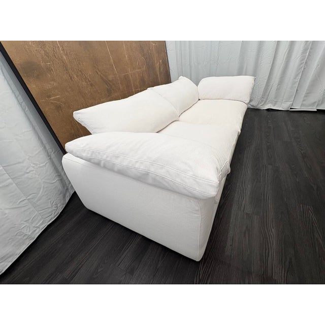 2020s Rh Cloud 9' Luxe Sofa — 2-Cushion | Perennials Performance Textured Linen Weave | White For Sale - Image 5 of 18